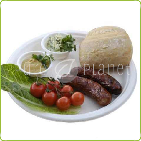 jednorazowy talerz ekologiczny z trzciny cukrowej 26cm Pure Planet