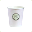 Jednorazowy papierowy kubeczek 400ml w różowe kropeczki