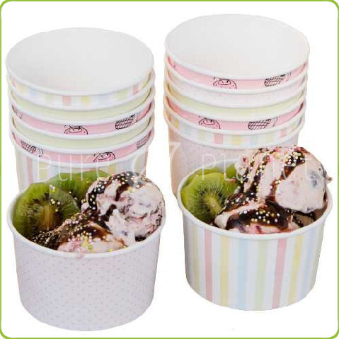 Pastelowe miseczki na lody 245ml - Pure Planet