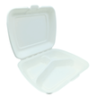 Lunch box z trzciny 3 komory 23x20,5cm