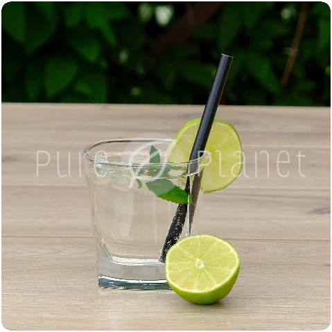 Papierowe, krótkie słomki do drinków Pure Planet