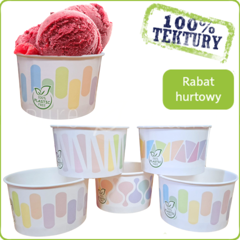 Pastelowe miseczki na lody 245ml bez oplaty konsumenckiej - Pure Planet