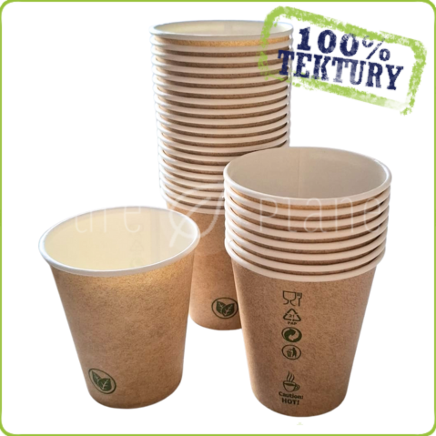 jednorazowe kubki bez plastiku 250ml Pure Planet